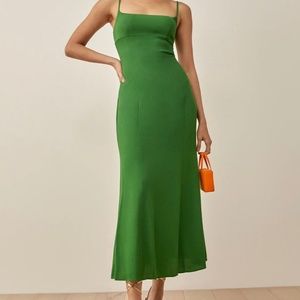 Reformation Liya Dress- Kelly Green Size 10